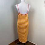 ZARA  Striped Crochet Knit Midi Dress Medium Photo 4
