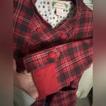 Flying Tomato Anthropologie  Red and Black Plaid Pleated Coat Jacket Size L Photo 5
