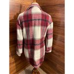 Chicme Burgundy and White Plaid Long Sleeve Women’s Button Down Flannel Size Med Red Photo 10