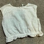 EXPRESS  White Blouse with Elegant Eyelet Lace Photo 0