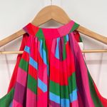 Flying Tomato Forever Unique Mini Dress Small Multicolor Pleated Halter Tie Back Photo 2