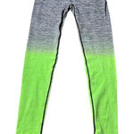 Running Girl Ombre Workout Leggings Gray Green Yoga‎ Pants Athletic Wear Size XL Photo 0