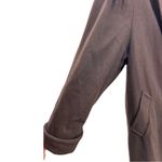 Jofeld wool trench suede double breasted 80s vintage coat 14 structured brown Photo 3