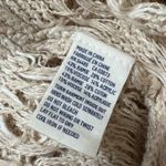 American Eagle  Outfitters Crochet Woven Tassel Fringe Boho Top Oatmeal S Photo 6