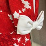 Vintage red floral puff sleeve shift dress Size undefined Photo 2