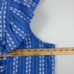 Croft & Barrow  Top Women's 2XL Blue White Floral Embroidered Flutter Sleeve NWT Photo 6