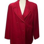 Harvé Benard VINTAGE HARVE BENARD BY BENARD HOLTZMAN Christmas Red Wool Blazer Coat SZ 14 Photo 0
