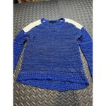 Generation Love  NY Womens Blue White Knitted Open Knit Sweater‎ Crewneck XS Photo 1
