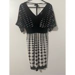 Vintage Y2K My Michelle Black White Polkadot VNeck Cocktail Dress sz S 90's Chic Photo 1