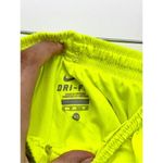 Nike  Dri Fit Shorts XS Womens Running Athletic Neon Yellow/Black Photo 3
