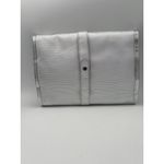 Silver Foldable Travel Jewelry Organizer With Embellished Button Closure Photo 3