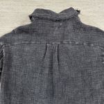 Oli & Hali Gauze Shirt Dress Medium Charcoal Gray Lagenlook Oversized Buttons Photo 6