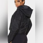 Pretty Little Thing Black Cropped Puffer Jacket Coat Women’s 4 Photo 1