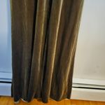 Jenny Yoo  Bridesmaid Dress Logan Elegant Velvet Evening Olive Green V-Neck Photo 4