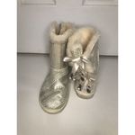 UGG  Limited Edition Bailey Bow Boots Silver‎ With Crystal Like Gems Women's Sz 5 Photo 3