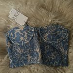 ZARA  Linen Blend Print Top Photo 6