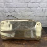 Michael Kors Flower Perforated Gold Leather Travel Tote Shoulder Handbag Photo 4