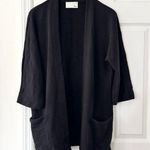 Aritzia Wilfred Free Black Zlata Open Relaxed Cardigan Sweater Blazer Kimono XS Photo 0