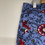 Loft Blue Floral 4in Chino Shorts Dress Shorts Womens 6 Red Yellow Boho Coquette Photo 1