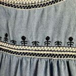 Bass Women's Boho Peasant Top Blue Medium Sleeveless Blouse Photo 2