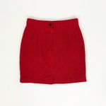 Vintage 70’s Tweed Mini Skirt in Red | Size S/M Size M Photo 3