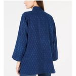 Eileen Fisher block print blue kimono style 100 percent organic cotton jacket? Photo 3