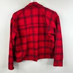 Dixxon The Loveless Flannel Shirt Womens M Red Plaid Cropped Button Down Top Size M Photo 1