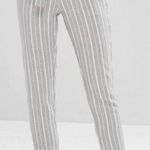 Zaful Belted Striped High Waisted Pants Photo 0