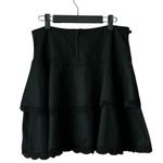 Thorn & Fable Lace trim and lace up front black mini skirt. SZ.L Size L Photo 2