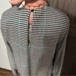 ZARA Trafaluc Houndstooth Black White Green Side Stripes Mini Dress Size L EUC! Photo 4