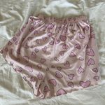 Pink Heart Pajama Shorts Photo 1