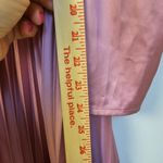 Mac Duggal ‎ Pleated Long Sleeve V-Neck Gown Size 16 Lilac Pink Satin Puff Photo 4