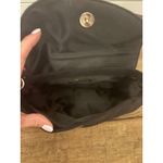 Victoria's Secret Black Suede Shoulder Bag Purse Pink Accent Strap Y2K Grunge Photo 3