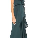 Revolve NWT Bias Frill Emerald Dress Photo 1