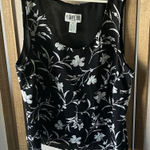 Robbie Bee  Petite decorative Black Silk Top 14p Photo 0