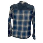 BLANK NYC  Womens Plaid‎ Denim Long Sleeve Cotton Shirt Blue Size XS NWT Photo 2