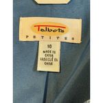Talbots Petites Blazer Blue White Irish Linen Blend Career Casual Women Size 16 Photo 6