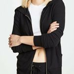 Wildfox  Solid Black Basic Tracksuit Full Zip Hoodie Loungewear XS Photo 1