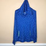 Tangerine  Women’s Athletic Athleisure Blue Neon Green Thumbholes Hood Sweatshirt Photo 1