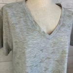 a.n.a . Heather gray V-neck short sleeve T-shirt gold foil bird print Size XXL Photo 1
