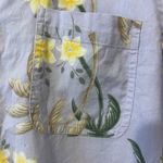 Erika Vintage Y2K 90s  Tropical Floral Palm Tree Pocket Hawaiian Shirt Sz Medium Photo 2