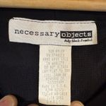 Necessary Objects Vintage 80s  S‎ Black Beaded HiLo Midi Dress Goth Moody Party Photo 4