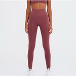 Set Active ‎ Sculptflex Seamless Leggings Ribbed in Canyon Mauve Size Small Photo 4