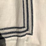 Rachel Zoe  White with Blue Embroidery Nightgown M Photo 6