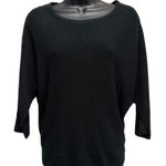 Dana Buchman Dana Bachman Black 3/4 Doleman Sleeve Sweater Size Small Knit Boat Neck Photo 0