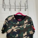 Guess  Camo Khaki Green Tshirt Dress Photo 1