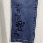 Lee Jeans Embroidered Floral Mid Rise Women's Blue Size M Regular Fit Straight Photo 5