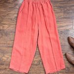 Flax • Classic Floods Pants rust terracotta 100% linen lagen look wide leg loose Photo 0