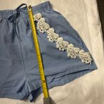 ASOS Swim Chambray Lace Scalloped Shorts Size 4 Photo 5