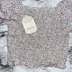 Altar'd State NWT Altar’d State Smocked Top Puff Sleeves White Women M Boho Cottagecore Floral Photo 1